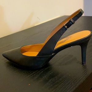 CK black heels, 8.5
